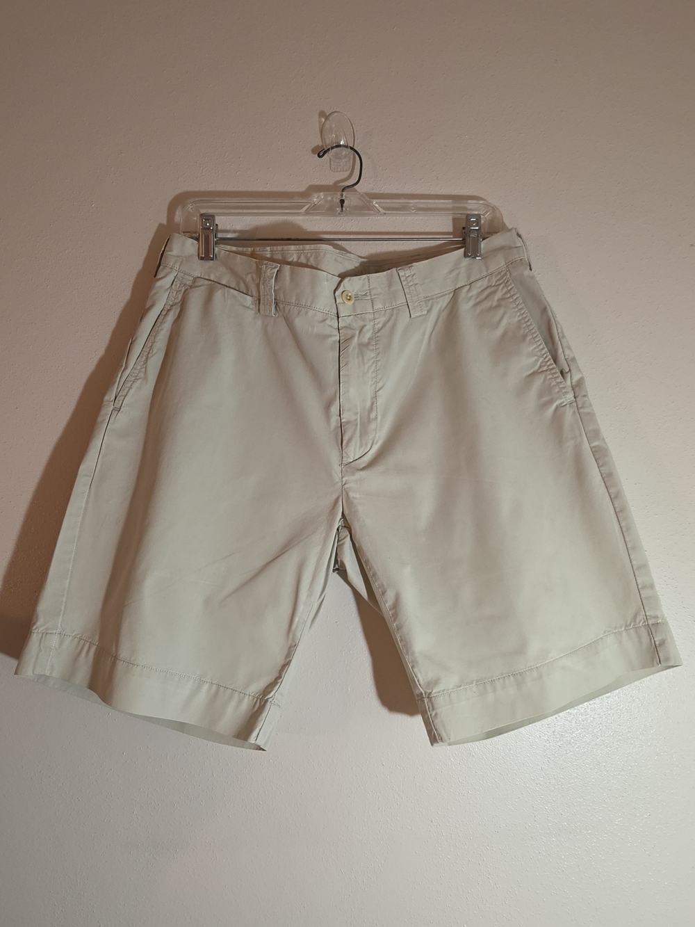 Men's Flat Front Khaki Chino Shorts